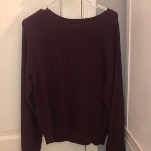 aeropostale maroon ribbed sweater